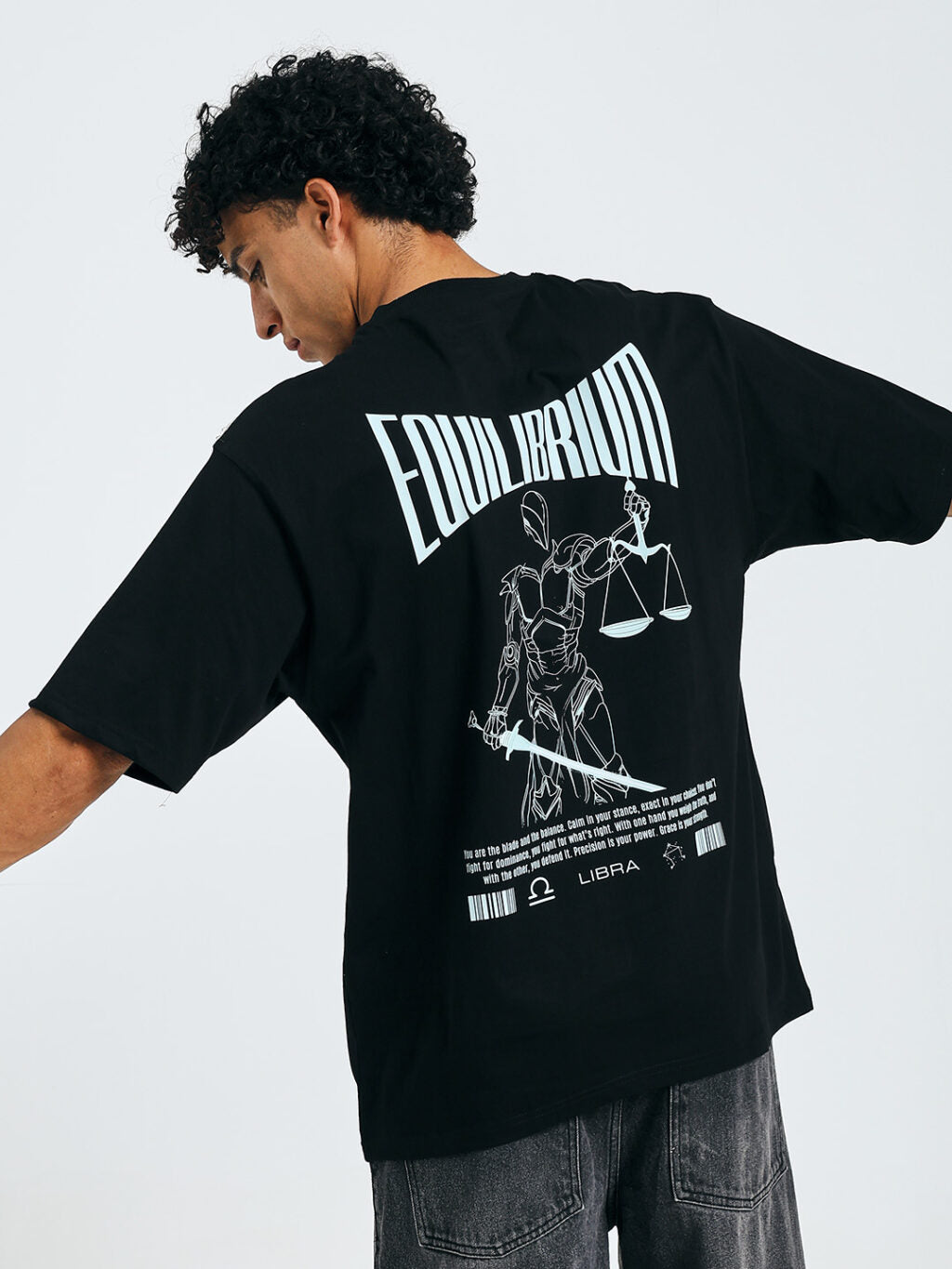 Libra - Zodiac Warrior - Oversized T-shirt