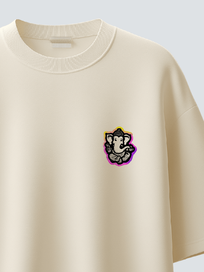 Ganesha Vibe Pocket Oversized T‑Shirt