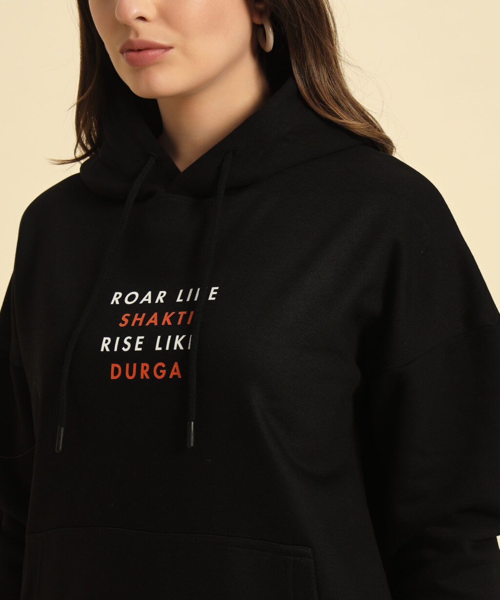 Roar Like Shakti Rise Like Durga - Oversized Hoodie