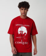Krishna Leads I Conquer – Oversized T-Shirt