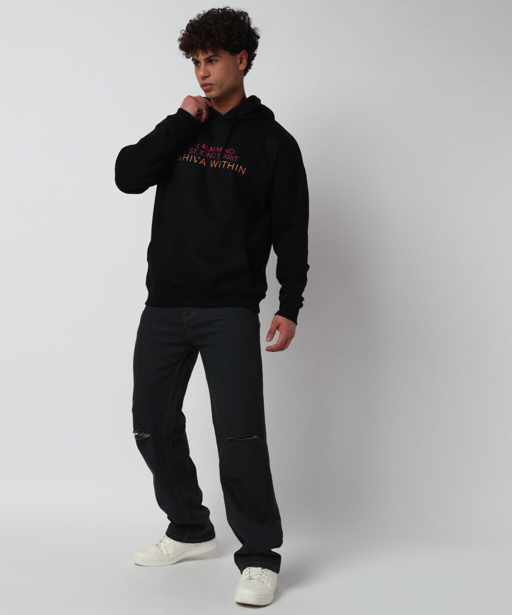 Calm Mind Strong Spirit Shiva Within  - Oversized Hoodie