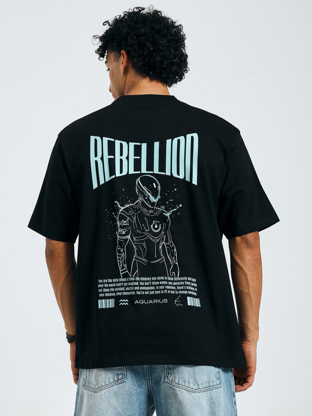 Aquarius - Zodiac Warrior - Oversized T-shirt