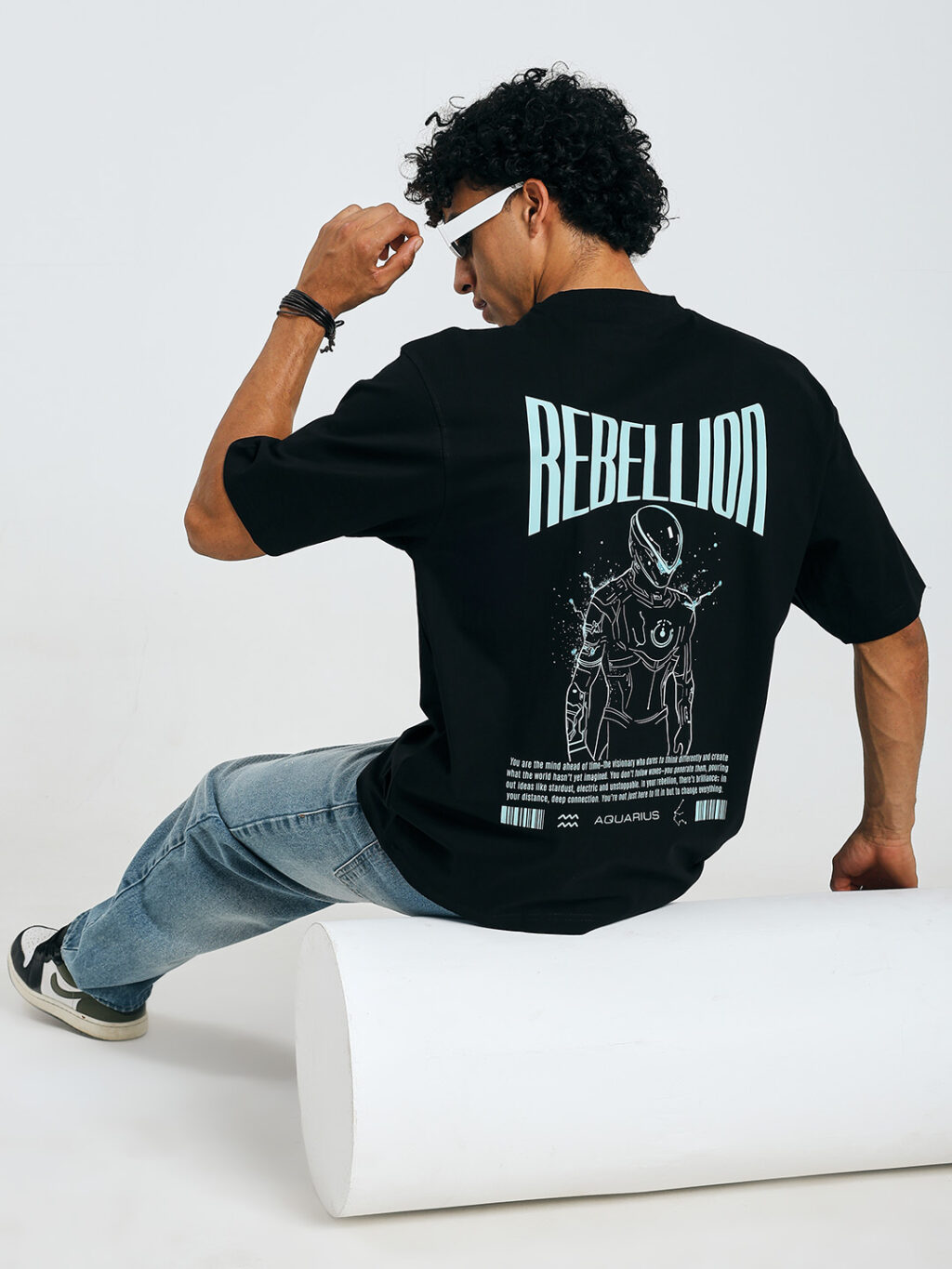 Aquarius - Zodiac Warrior - Oversized T-shirt