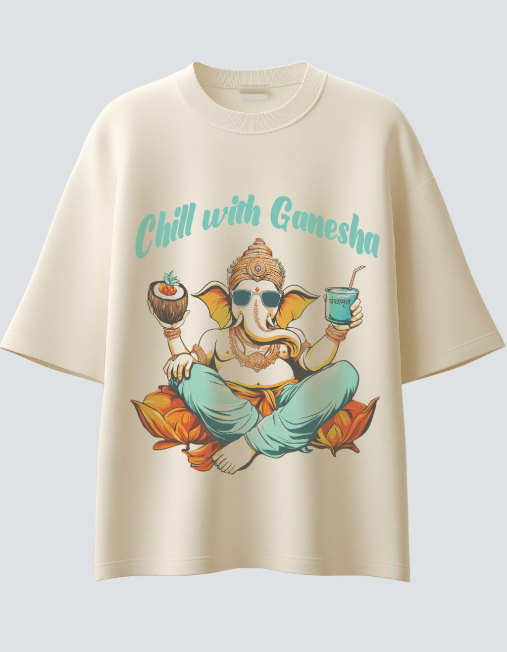 Chill With Ganesha Oversized T-shirt